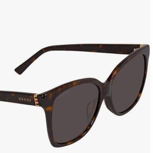 Gucci Havana Brown Tortoise Shell butterfly Women's Sunglasses GG0459SA